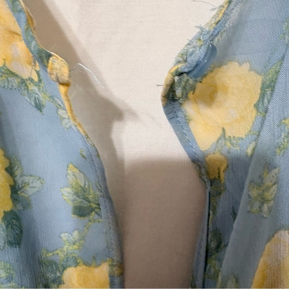 Altered State blue and yellow floral mini dress/romper - Picture 5 of 12